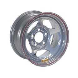 Bassett IMCA Inertia Advantage Silver Wheel - 5x5 - 1" Off 