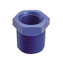 --Aluminum Pipe Reducer Adapter - 1/8" FPT x 1/4" MPT (Blue)