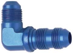 --Aluminum 90° Bulkhead Adapter - #10 (Blue)