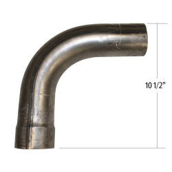 Schoenfeld 3" Diameter 90° Exhaust Elbow - (10-1/2" Long)