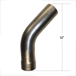 Schoenfeld 3" Diameter 45° Exhaust Elbow - (14" Long)