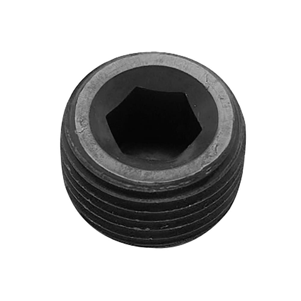 Aluminum MPT Allen Head Pipe Plug - 1/16" (Black)