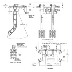 Wilwood Standard Forward Swing Mount Brake and Clutch Pedals