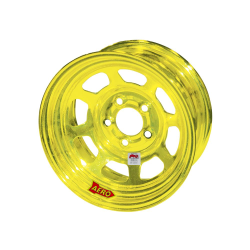 AERO 52 Series Flo Yellow Chrome- STD - 5 X 5 - 1" Off- IMCA