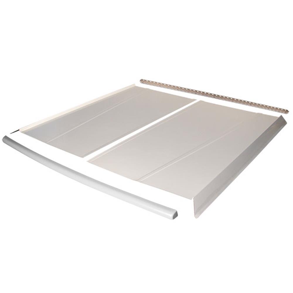 Flat Top 2-pc Alum Roof Kit - (White / White Cap)