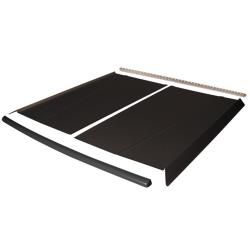 Flat Top 2-pc Alum Roof Kit - (Gloss Black / Black Cap)