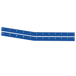 MD3 Universal Wear Strip - (Left & Right - Chev Blue)