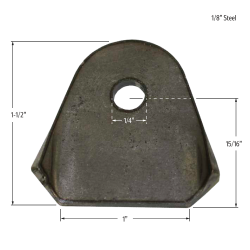 PRP Body Tab Kit - 1/8" Steel - 1/4" Hole - (10 pack)