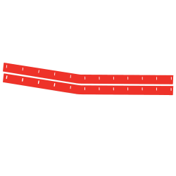 MD3 Universal Wear Strip - (Left & Right - Flo Red)