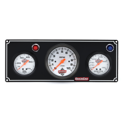 Quickcar 2 Gauge Black Panel w/ 3-3/8" Tach - OP/WT