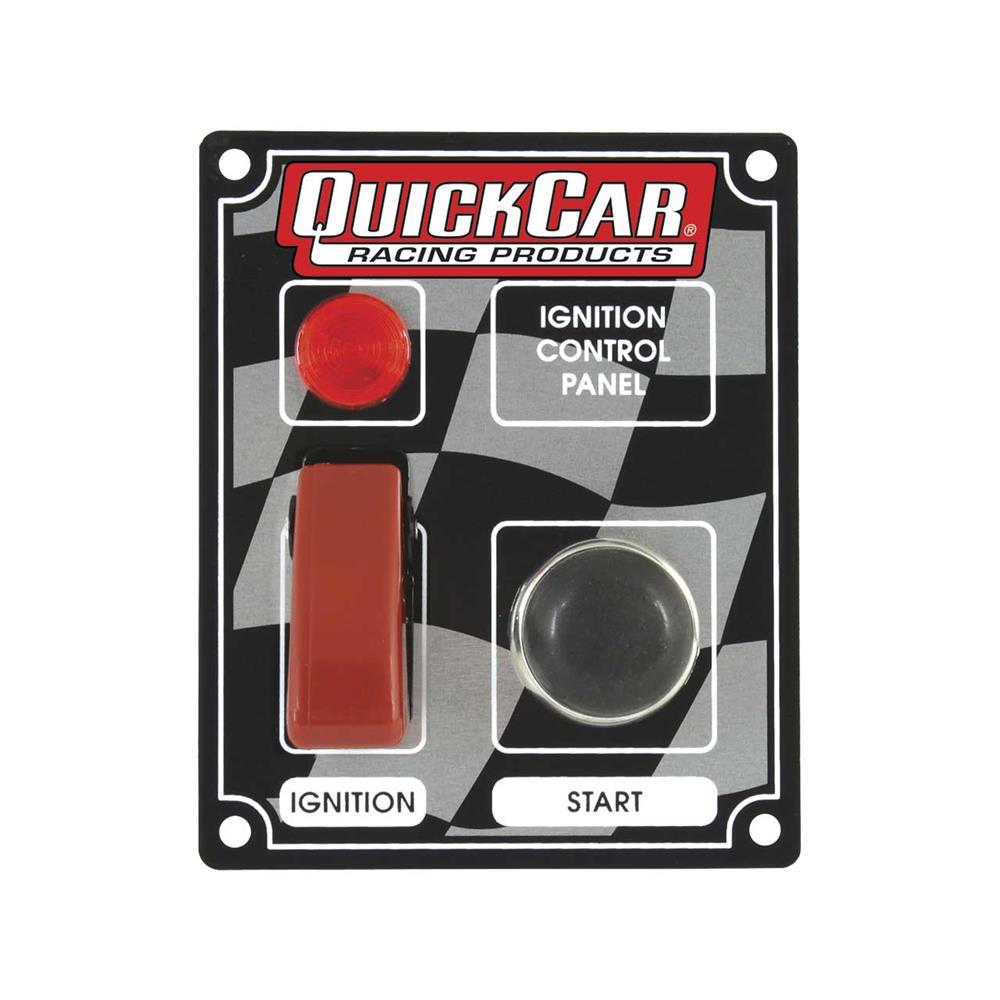 Quickcar Ignition Flag Panel w/ Flip Switch and Light