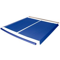 Flat Top 2-pc Alum Roof Kit-(Chevron Blue/Chevron Blue Cap)