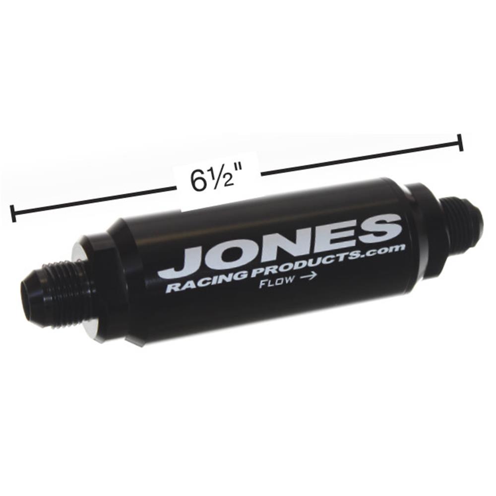 Jones Billet 100 Micron Stainless Fuel Filter - (6AN)