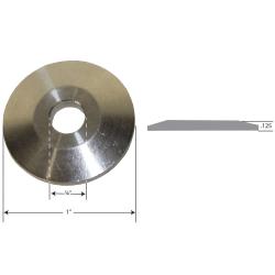 PRP Silver Alum 1" Head-1/4" Flat Hole Washer - (10 pk)