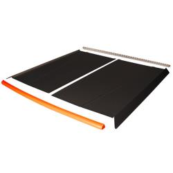 Flat Top 2-pc Alum Roof Kit - (Gloss Black / Flo Orange Cap)