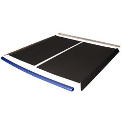 Flat Top 2-pc Alum Roof Kit - (Gloss Black/Chevron Blue Cap)