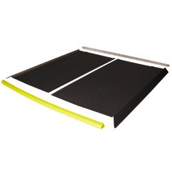 Flat Top 2-pc Alum Roof Kit - (Gloss Black / Flo Yellow Cap)