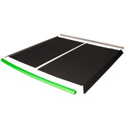 Flat Top 2-pc Alum Roof Kit - (Gloss Black / Flo Green Cap)