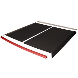 Flat Top 2-pc Alum Roof Kit - (Gloss Black / Red Cap)