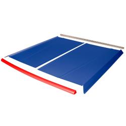 Flat Top 2-pc Alum Roof Kit - (Chevron Blue/Flo Red Cap)