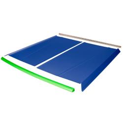Flat Top 2-pc Alum Roof Kit - (Chevron Blue/Flo Green Cap)