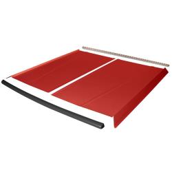 Flat Top 2-pc Alum Roof Kit - (Red / Black Cap)