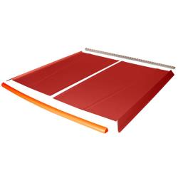 Flat Top 2-pc Alum Roof Kit - (Red / Flo Orange Cap)