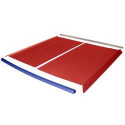 Flat Top 2-pc Alum Roof Kit - (Red / Chevron Blue Cap)
