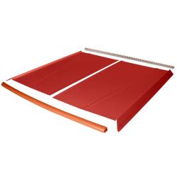 Flat Top 2-pc Alum Roof Kit - (Red / Orange Cap)