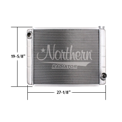 Northern 2 Row GM Radiator w/Universal Inlet - (19" x 28")