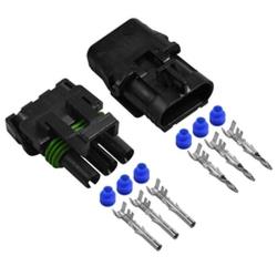 Quickcar Weatherpack 3 Pin Connector Kit