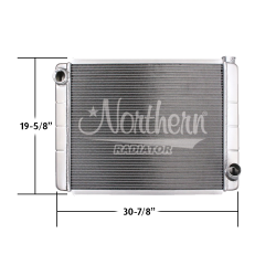Northern 2 Row GM Radiator w/Universal Inlet - (19" x 31")