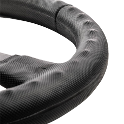 MPI 15" Polyurethane Grip Dished Aluminum Steering Wheel