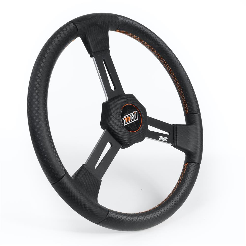 Picture of MPI 15" Polyurethane + RG Grip Flat Aluminum Steering Wheel