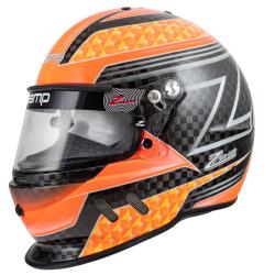 Zamp RZ-65D Graphic Flo Orange Carbon Helmet (Medium)