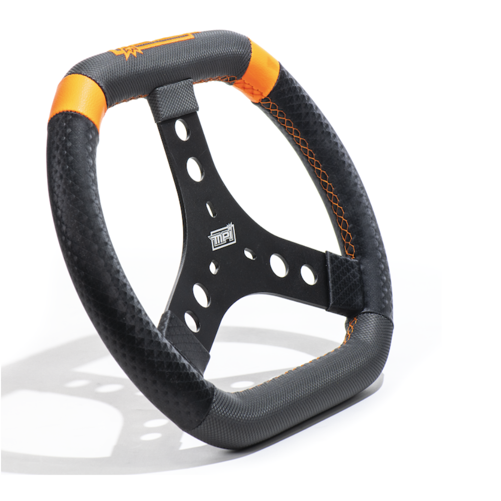 MPI Aluminum Flat Top/Bottom Kart Steering Wheel - Performance Bodies