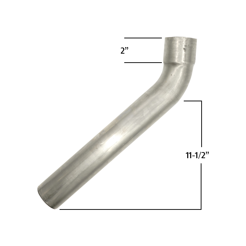 2-1/4" 2.25" In Turn Down Exhaust Pipe Stainless Steel 304 3" Outlet Curved - Foto 11