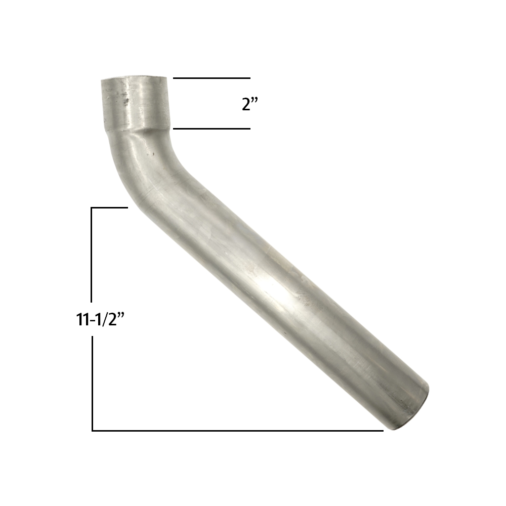 Schoenfeld 2-1/4" Diameter 42° Exhaust Elbow (Left)