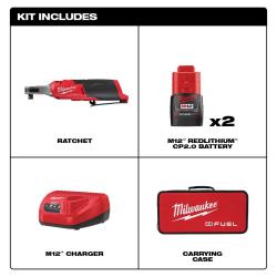 Milwaukee M12 FUEL 3/8" High Speed Ratchet Kit