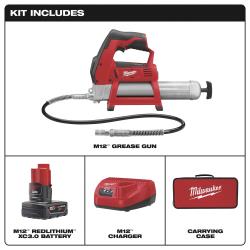 Milwaukee M12 Cordless Grease Gun Kit