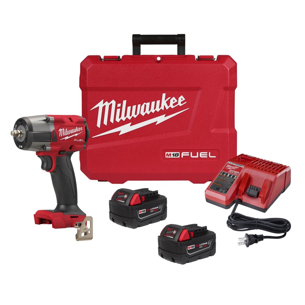 Picture of Milwaukee M18 FUEL 3/8" Mid-Torque Impact Wrench(FR) & 2 Batteries-Kit