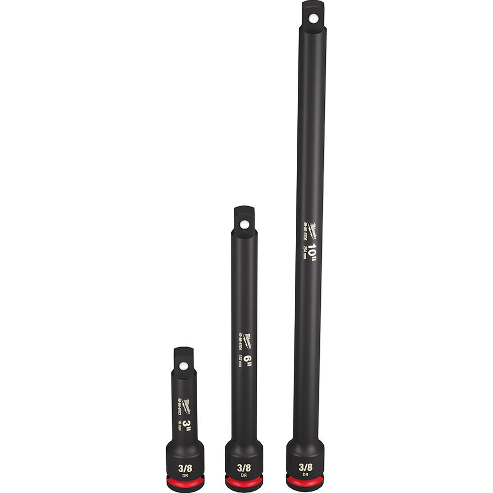 Milwaukee SHOCKWAVE Impact Duty 3/8" Drive Extensions - 3pc