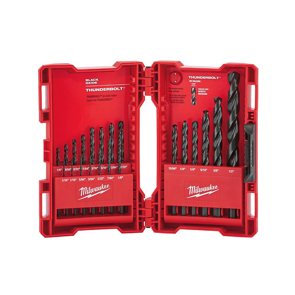 thumbnail image 2 of Milwaukee Thunderbolt Black Oxide Drill Bit Set – 29-Piece, HSS, 48-89-2802 2 of 6