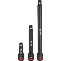 Milwaukee SHOCKWAVE Impact Duty 1/2" Drive Extensions - 3pc
