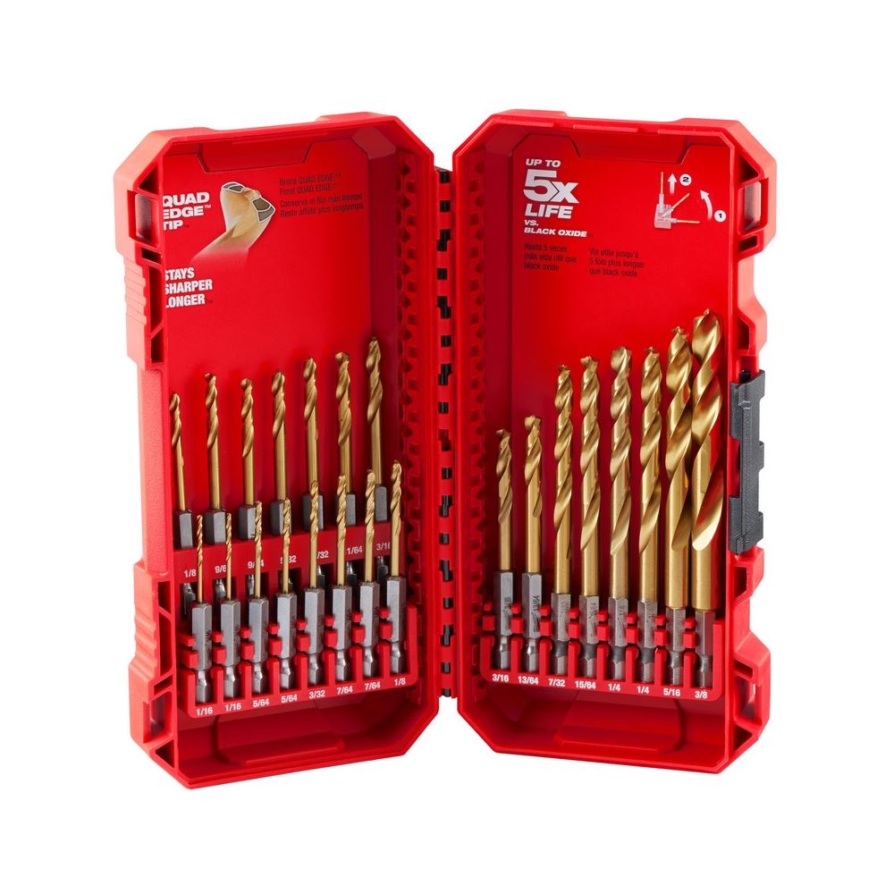 Picture of Milwaukee Impact Duty RED HELIX Titanium Drill Bit Set - 23PC