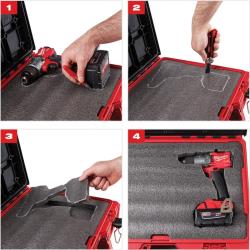 Milwaukee Customizable Foam Insert for Packout Drawer Tool Box