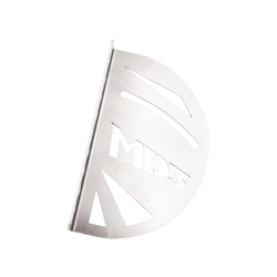 MD3 Left Alum. End Plate For Plastic Spoiler (White)