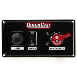 Quickcar Ignition Panel w/Master Disconnect Switch - Black