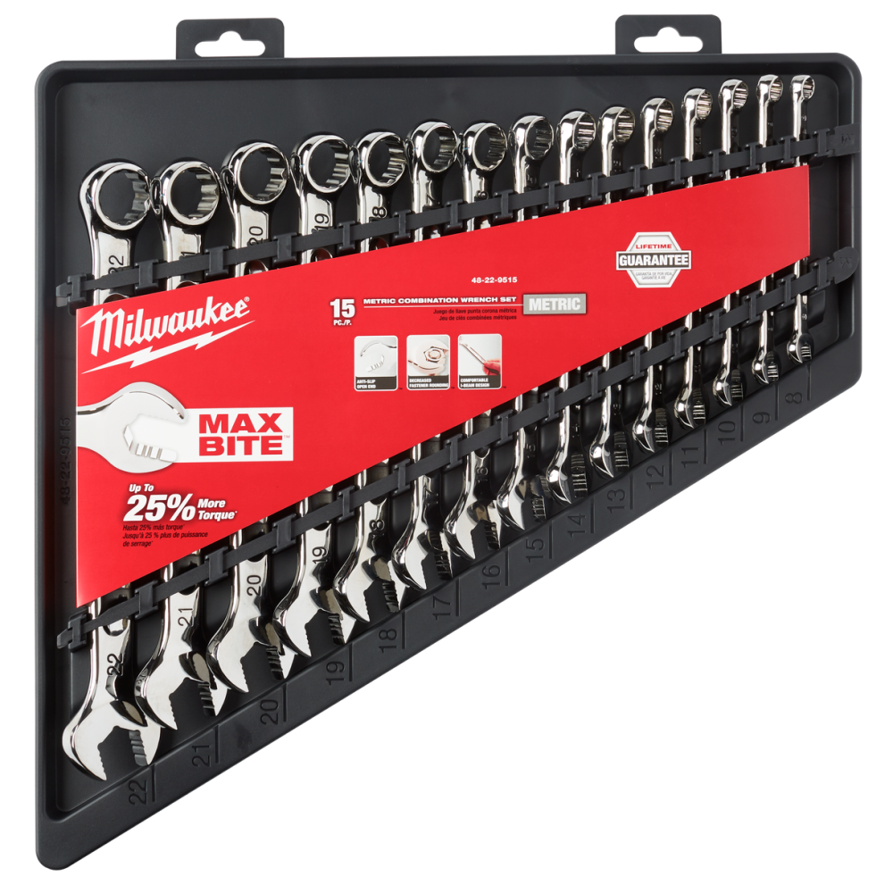 Milwaukee 15pc Combination Wrench Set Performance Bodies