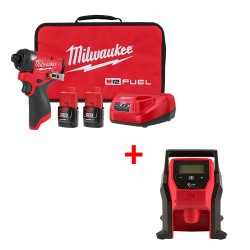 Milwaukee M12 FUEL 1/4" Hex Impact Driver Kit
